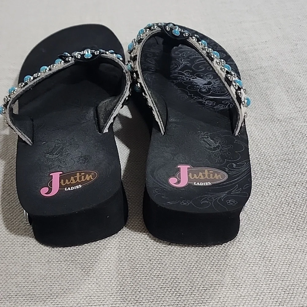 Justin Sandals. NWOT - Picture 4 of 8